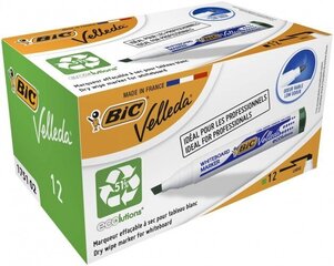 Valge tahvli marker Velleda 1751 4-6 mm, roheline, pakendis 12 tk 751028 цена и информация | Канцелярские товары | kaup24.ee