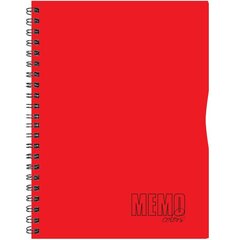 Memo Colour A5 joon, 80 lehte – punane цена и информация | Тетради и бумажные товары | kaup24.ee