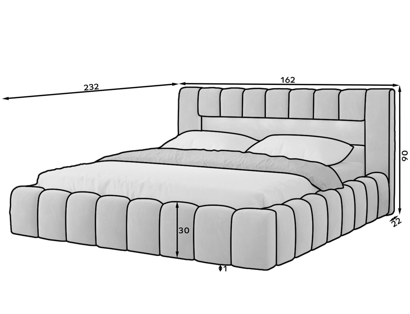 Voodi NORE Lamica 02, 140x200 cm, pruun hind ja info | Voodid | kaup24.ee