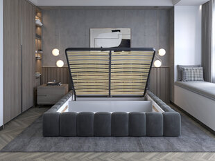 Кровать NORE Lamica 03, 140x200 см, зеленая цена и информация | Кровати | kaup24.ee