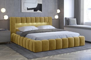 Кровать NORE Lamica 04, 140x200 см, желтая цена и информация | Кровати | kaup24.ee