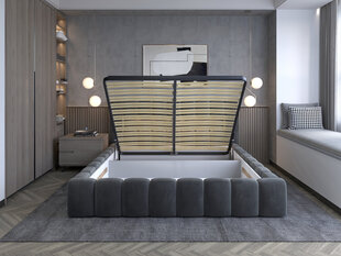 Кровать NORE Lamica 08, 140x200 см, серая цена и информация | Кровати | kaup24.ee