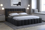 Кровать NORE Lamica 09, 140x200 см, черная