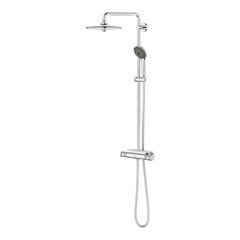 GROHE Vitalio Joy 260 termostaatdušisüsteem 3 vooluga 260 mm vihmapea ja 3 vooluga 110 mm dušiga, vett säästev, kroom, 26403002 цена и информация | Душевые комплекты и панели | kaup24.ee