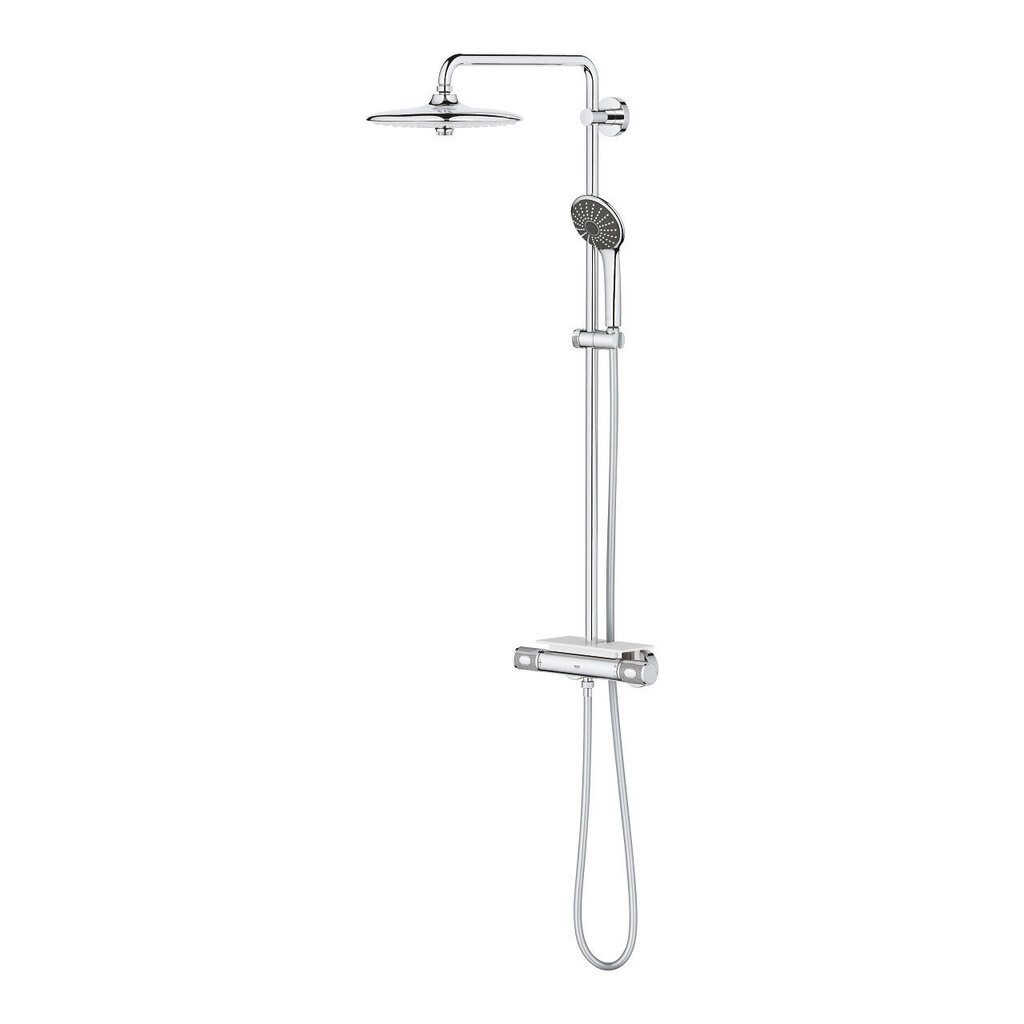 GROHE Vitalio Joy 260 termostaatdušisüsteem 3 vooluga 260 mm vihmapea ja 3 vooluga 110 mm dušiga, vett säästev, kroom, 26403002 цена и информация | Komplektid ja dušipaneelid | kaup24.ee