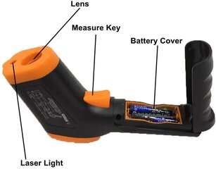 Püromeetri kontaktivaba lasertermomeeter, -50 +550 цена и информация | Измерители (температура, влажность, pH) | kaup24.ee