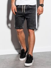 Мужские джинсовые шорты W221 - черные цена и информация | Мужские шорты | kaup24.ee