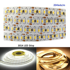 LED лента 5м 100W 6000Lm 1020 диодов (smd 3014) 3000K (теплый свет) цена и информация | Светодиодные ленты | kaup24.ee