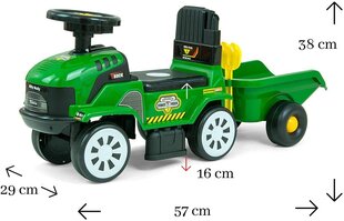 Laste traktor Milly Mally Rolly Plus, roheline hind ja info | Poiste mänguasjad | kaup24.ee