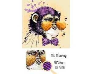 Pildid straazidega teemantmosaiiktehnikas "Mr.Monkey" Collection D'Art 38x38cm hind ja info | Teemantmaalid, teemanttikandid | kaup24.ee