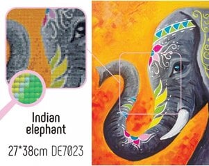 Pildid straazidega teemantmosaiiktehnikas "India elevant" Collection D'Art 38x27cm hind ja info | Teemantmaalid, teemanttikandid | kaup24.ee