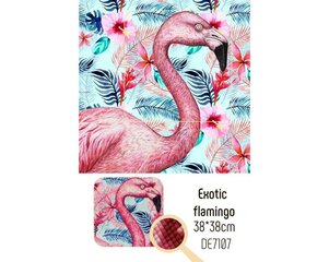 Pildid straazidega teemantmosaiiktehnikas "Eksootiline flamingo" Collection D'Art 38x38cm hind ja info | Teemantmaalid, teemanttikandid | kaup24.ee