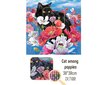 Pildid straazidega teemantmosaiiktehnikas "Kass ja moonid" Collection D'Art 38x38cm hind ja info | Teemantmaalid, teemanttikandid | kaup24.ee