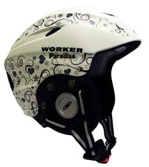 Горнолыжный шлем Worker Paradise Starlet, белый / красный цена и информация | Лыжные шлемы | kaup24.ee