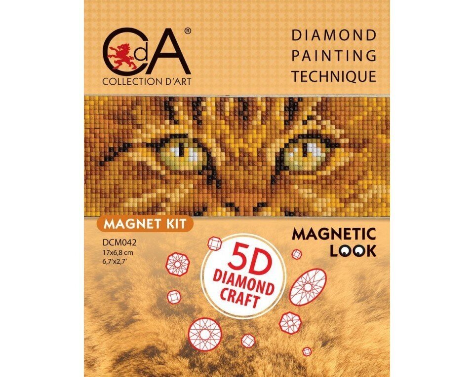 Magneti valmistamise komplekt, teemantmosaiiktehnikas Collection D'Art 17x6,8cm цена и информация | Teemantmaalid, teemanttikandid | kaup24.ee