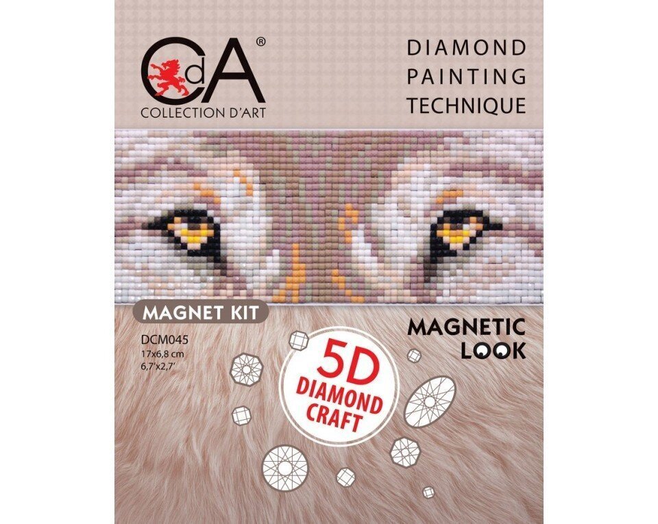 Magneti valmistamise komplekt, teemantmosaiiktehnikas Collection D'Art 17x6,8cm цена и информация | Teemantmaalid, teemanttikandid | kaup24.ee