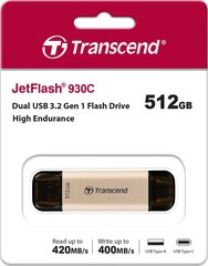 USB накопитель Transcend TS512GJF930C цена и информация | USB накопители | kaup24.ee
