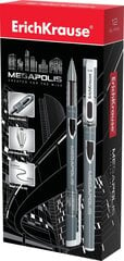Гелевая ручка Erich Krause Megapolis Gel, 0,5 мм, черная цена и информация | Письменные принадлежности | kaup24.ee