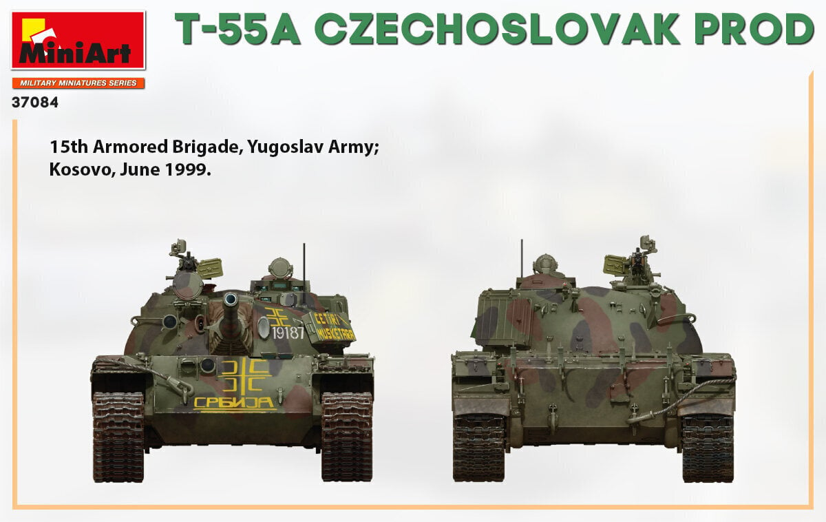 Liimmudel MiniArt 37084 T-55A Tšehhoslovakkia toodang 1/35 hind ja info | Liimitavad mudelid | kaup24.ee