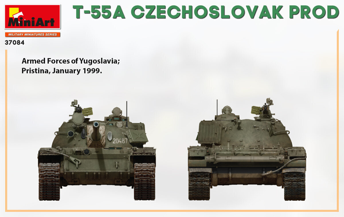 Liimmudel MiniArt 37084 T-55A Tšehhoslovakkia toodang 1/35 hind ja info | Liimitavad mudelid | kaup24.ee