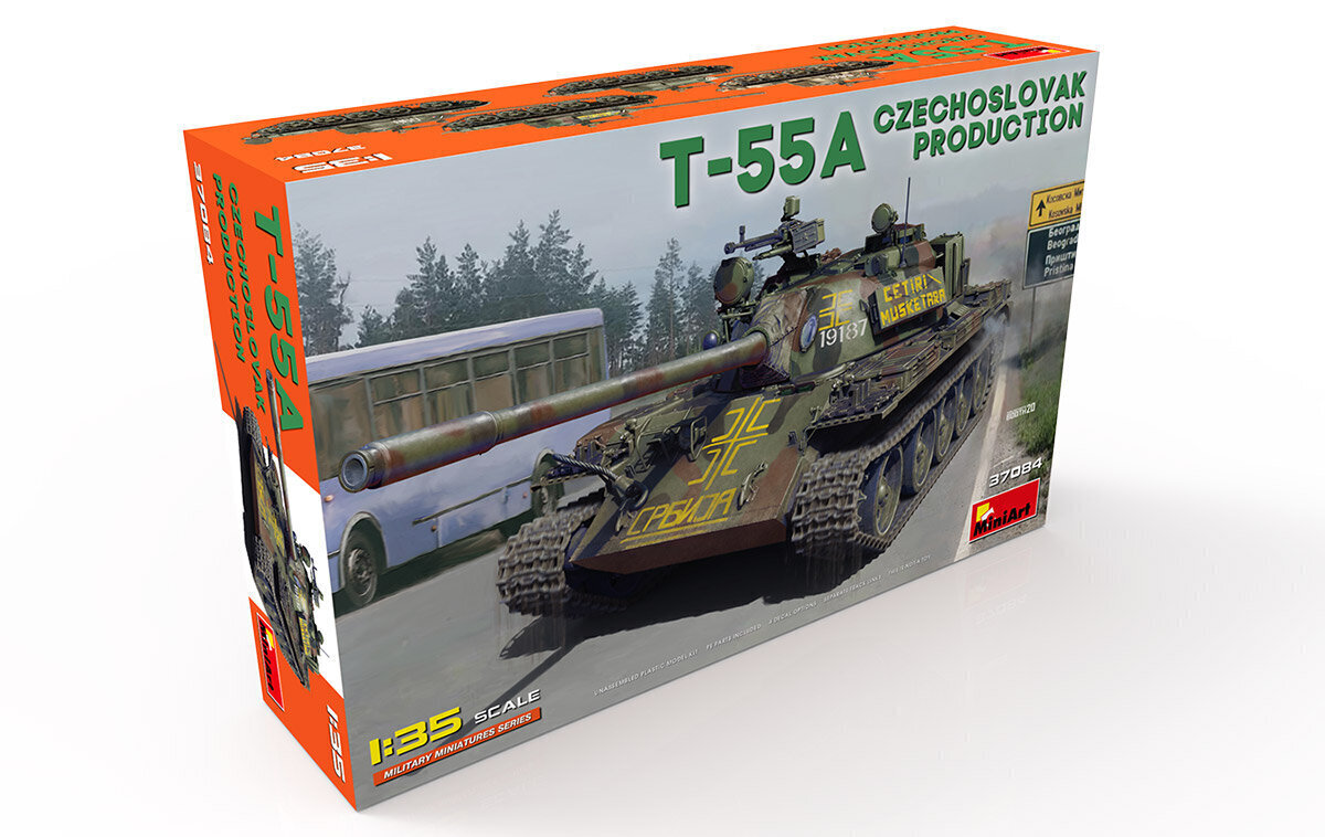 Liimmudel MiniArt 37084 T-55A Tšehhoslovakkia toodang 1/35 цена и информация | Liimitavad mudelid | kaup24.ee