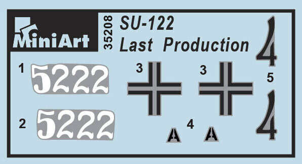 Liimmudel MiniArt 35208 SU-122 (Last Production) Interior KIT 1/35 hind ja info | Liimitavad mudelid | kaup24.ee