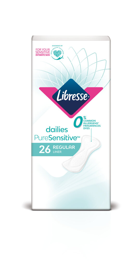 Pesukaitsmed Libresse Pure Sensitive Normal, 26 tk. цена и информация | Tampoonid, hügieenisidemed, menstruaalanumad | kaup24.ee