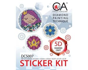 Kleebise valmistamise komplekt, teemantmosaiiktehnikas D7.5+D5+D5 Collection D'Art hind ja info | Teemantmaalid, teemanttikandid | kaup24.ee