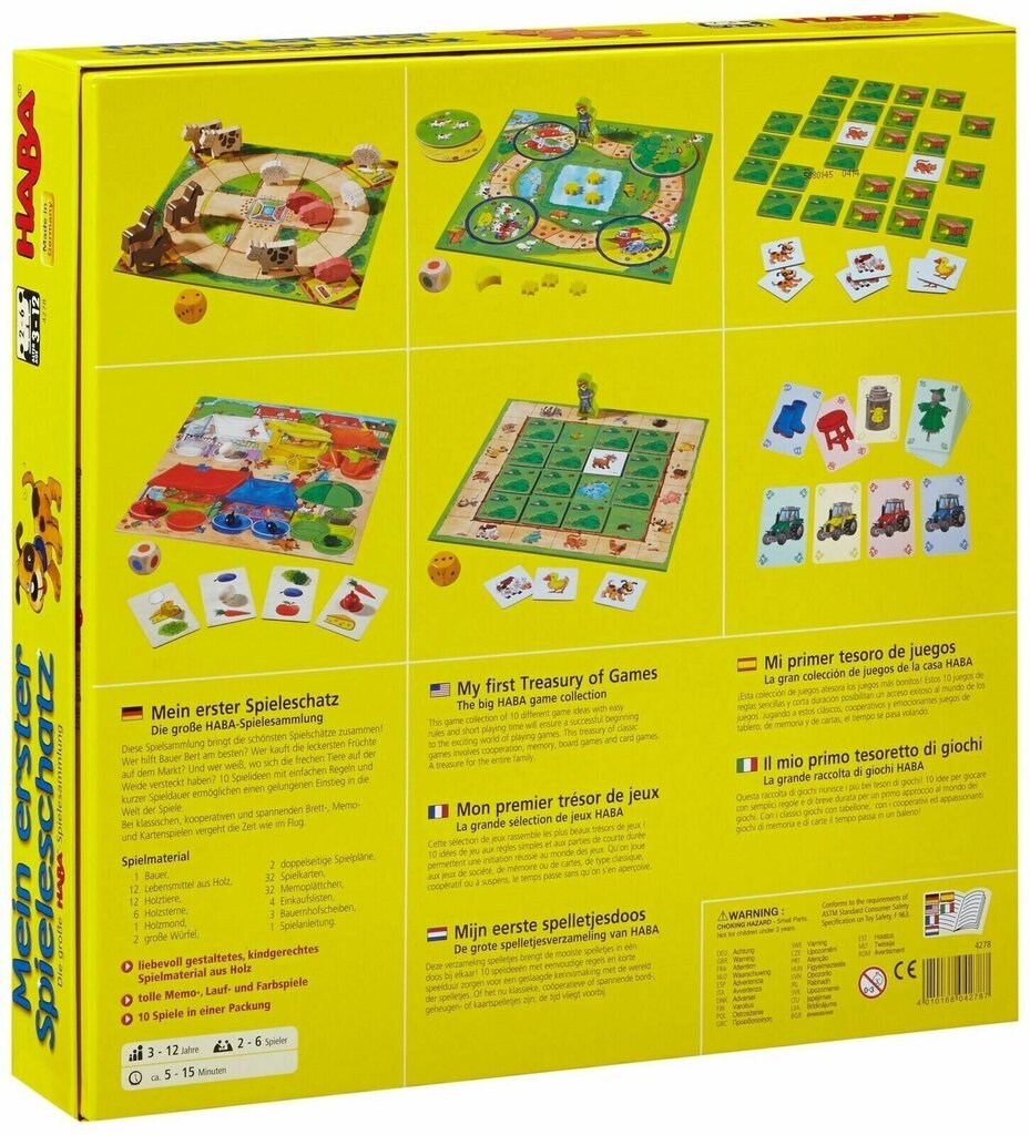 Моя первая игровая сокровищница HABA, сборник из 10 игр цена | kaup24.ee