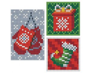 Kleebise valmistamise komplekt, teemantmosaiiktehnikas 6x9cm+6x6cm(2tk) Collection D'Art цена и информация | Алмазная мозаика | kaup24.ee