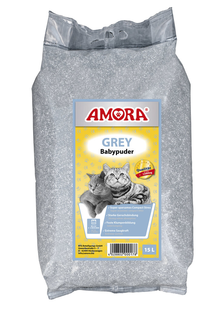 AMORA Baby Powder Grey 15L hind ja info | Kassiliiv | kaup24.ee