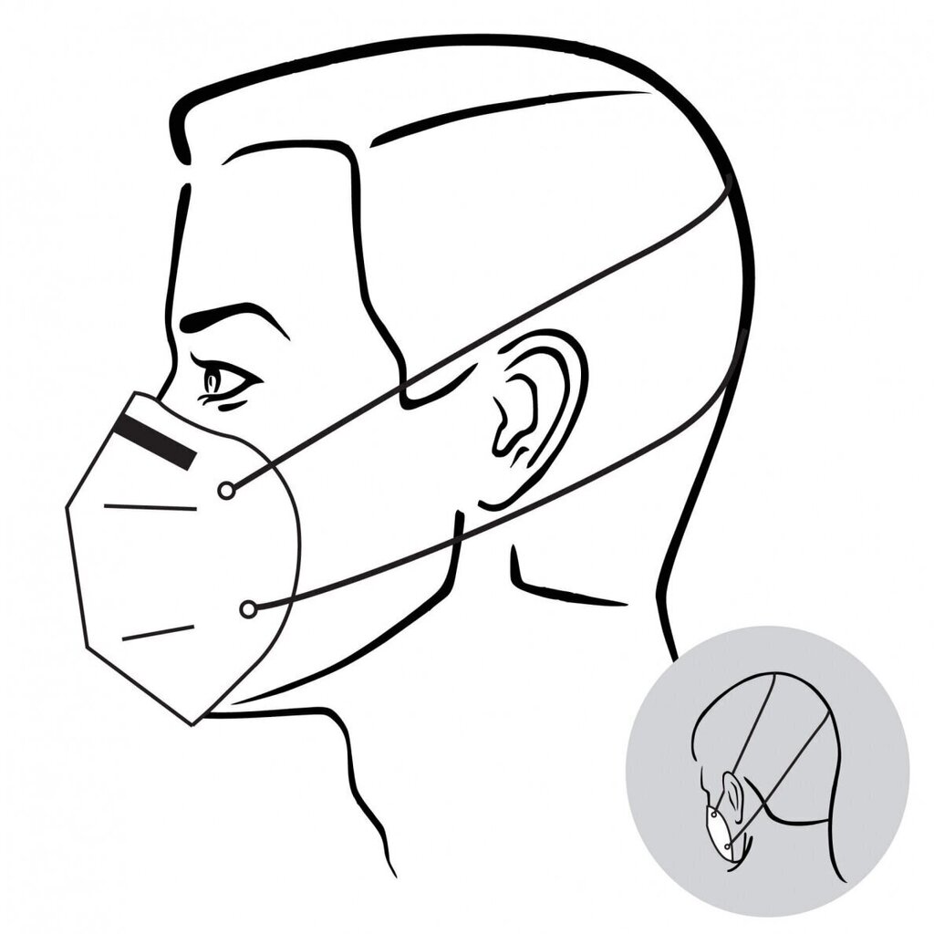FFP3 respiraator Rysam (5tk) цена и информация | Peakaitsmed | kaup24.ee