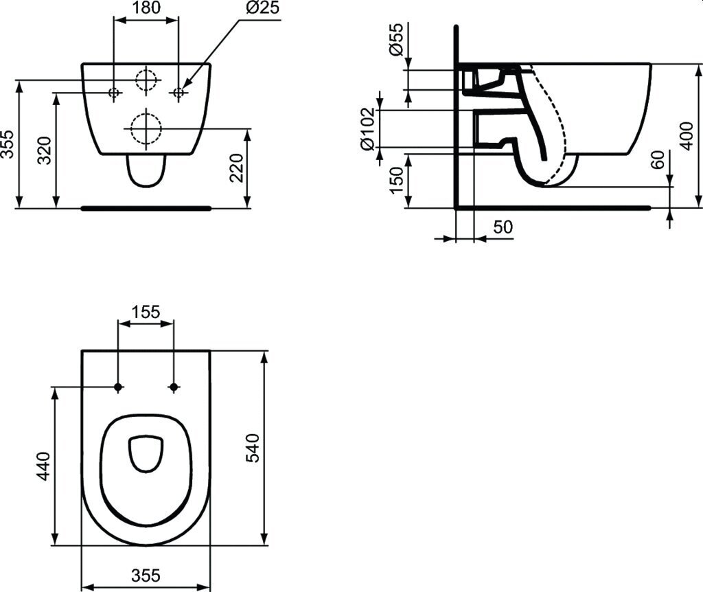 Seinale paigaldatav WC-pott Ideal Standard WC Blend Curve Aquablade aeglaselt sulguva kaanega T374901 / T376001 hind ja info | WС-potid | kaup24.ee