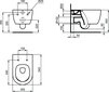 Seinale paigaldatav WC-pott Ideal Standard WC Blend Curve Aquablade aeglaselt sulguva kaanega T374901 / T376001 цена и информация | WС-potid | kaup24.ee