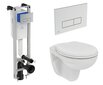 Seinale paigaldatav WC-poti komplekt Ideal Standard WC EUROVIT Rimless цена и информация | WС-potid | kaup24.ee