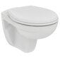 Seinale paigaldatav WC-poti komplekt Ideal Standard WC EUROVIT Rimless aeglaselt sulguva kaanega hind ja info | WС-potid | kaup24.ee