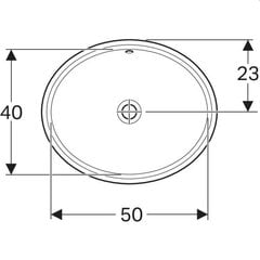 Keraamiline valamu Geberit VariForm 500.752.01.2, valge hind ja info | Kraanikausid, valamud | kaup24.ee