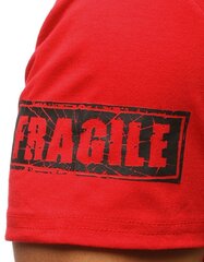 Футболка мужская Fragile, красная цена и информация | Meeste T-särgid | kaup24.ee