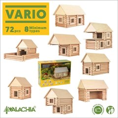Puitkonstruktsioonide komplekt Walachia Vario, 72 tk. цена и информация | Конструкторы и кубики | kaup24.ee