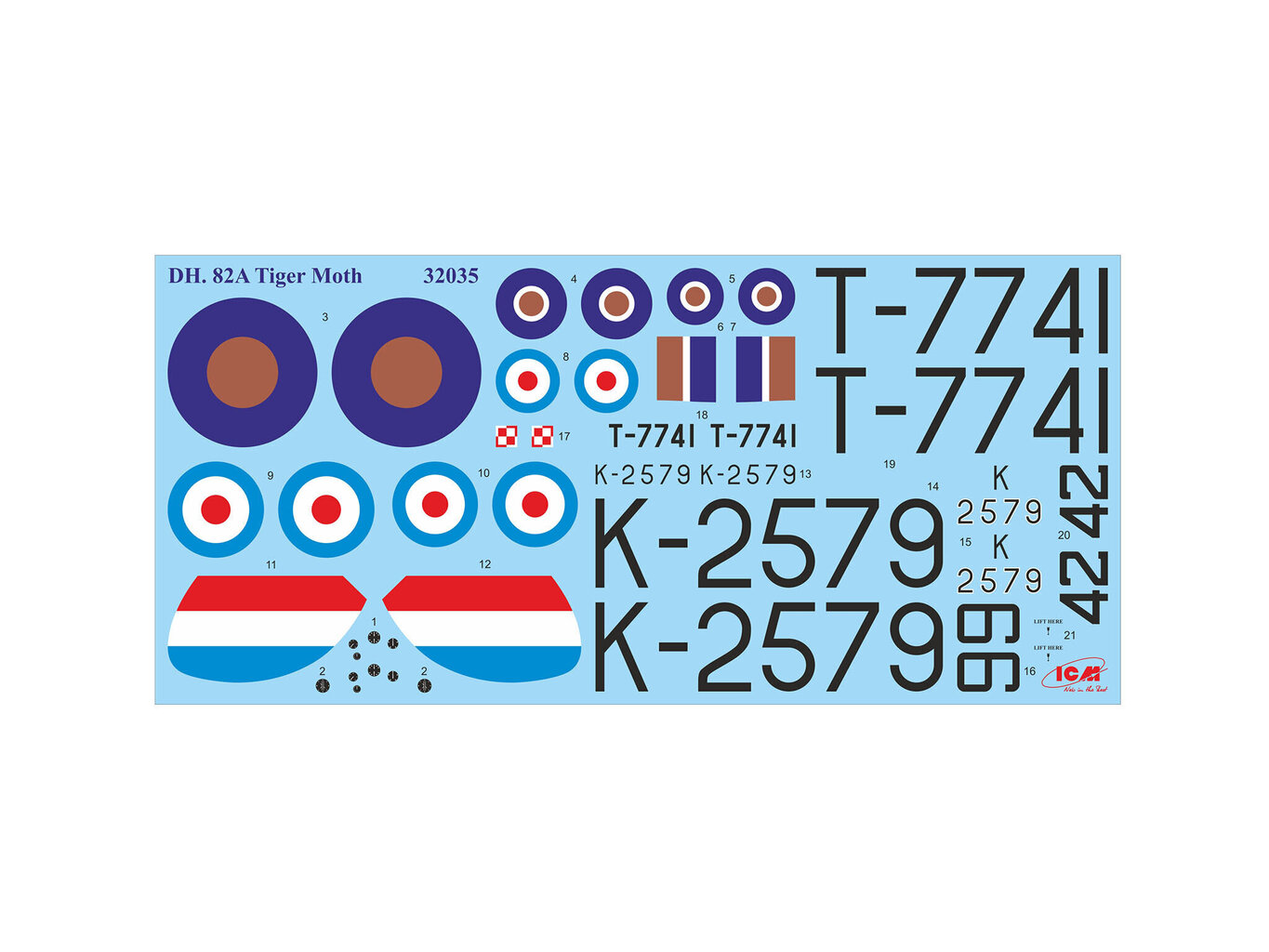 Liimitav mudel ICM 32035 D.H. 82A Tiger Moth 1/32 hind ja info | Liimitavad mudelid | kaup24.ee