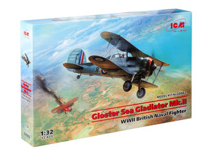 Клейкая модель ICM 32042 Gloster Sea Gladiator Mk.II 1/32 цена и информация | Склеиваемые модели | kaup24.ee