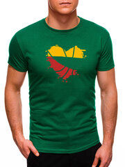 Мужская футболка Širdis JS/712005-43528, зеленая цена и информация | Мужские футболки | kaup24.ee