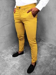 Meeste püksid Daja, kollane 36 hind ja info | Meeste püksid | kaup24.ee
