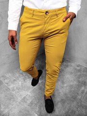 Meeste püksid Daja, kollane 36 hind ja info | Meeste püksid | kaup24.ee