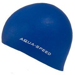 Ujumismüts Aqua-Speed silicone 3D Cap 01, sinine цена и информация | Шапочки для плавания | kaup24.ee