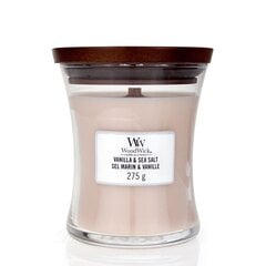 WoodWick ароматическая свеча Vanilla & Sea Salt, 275 г. цена и информация | Подсвечники, свечи | kaup24.ee