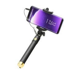 Blun Selfie Stick штатив с проводом 3.5 мм Черный цена и информация | Моноподы для селфи («Selfie sticks») | kaup24.ee