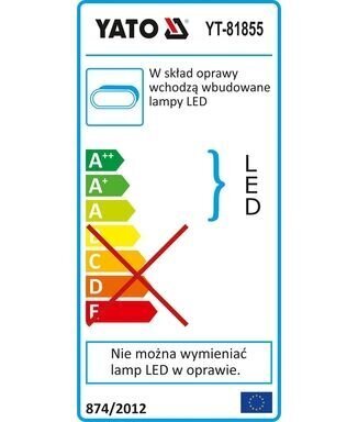 Seinale paigaldatav päikesepaneeli ja liikumisanduriga välivalgusti 16 SMD LED Yato (YT-81855) hind ja info | Aia- ja õuevalgustid | kaup24.ee