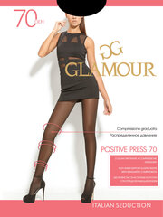 Колготки для женщин GLAMOUR Positive Press 70 DEN, шоколад цена и информация | Kолготки | kaup24.ee