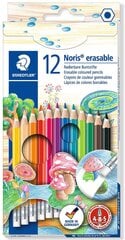 Цветные стираемые карандаши Staedtler Noris, 12 цветов цена и информация | Принадлежности для рисования, лепки | kaup24.ee